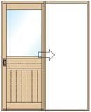 片引き戸（通常枠）のアイコン