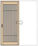 片引き戸（ポケット枠）のアイコン