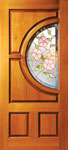 木製玄関ドア 高級玄関ドア　カナダ　無垢ドア　装飾ガラス　ステンドグラス