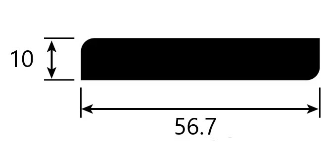 巾木H3111の断面図