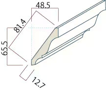 廻り縁P049の断面図