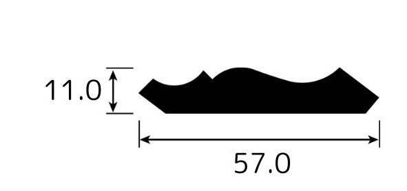 廻り縁P054の断面図