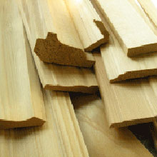 木製モールディングのカットサンプル